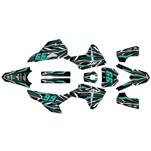 honda crf450rx graphics kit 2025-2026 prime series teal