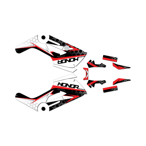 honda navi graphics kit all years proxima series red