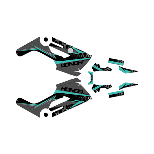 honda navi graphics kit all years proxima series teal