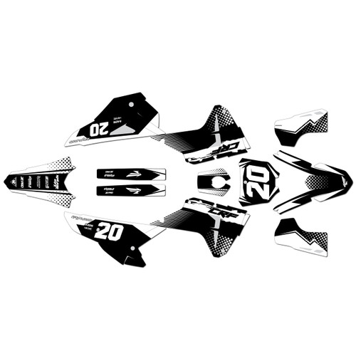 honda crf450rx graphics kit 2025-2026 spear series white