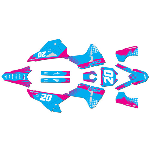 honda crf450rx graphics kit 2025-2026 spear series magenta-shift