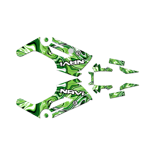 honda navi graphics kit all years snagged series green