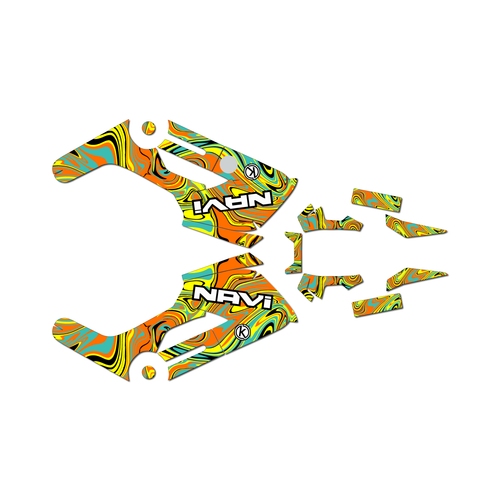 honda navi graphics kit all years snagged series orange