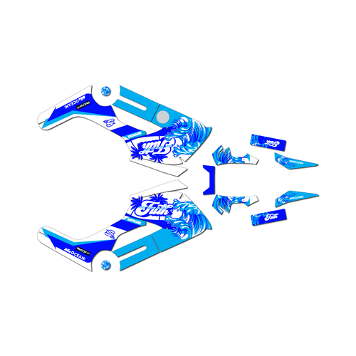 honda navi graphics kit all years surfs series blue
