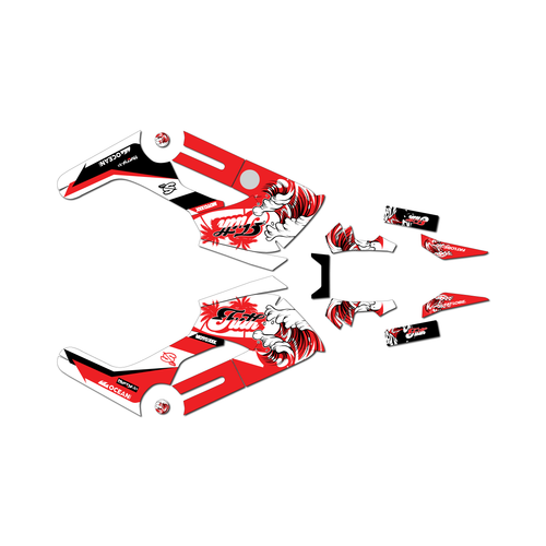 honda navi graphics kit all years surfs series red