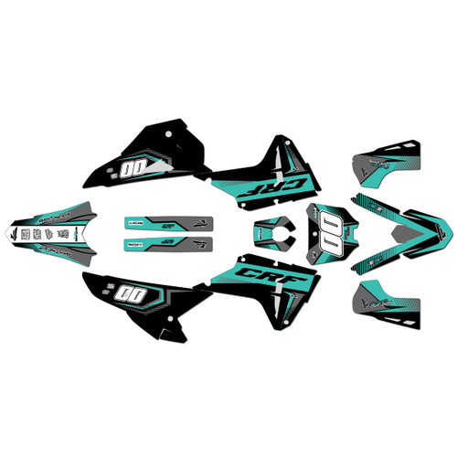 honda crf450rx graphics kit 2025-2026 unit series teal