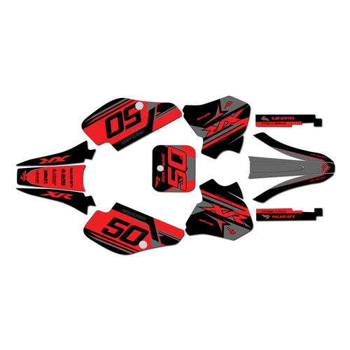 honda xr70 graphics kit 1997-2000 evo series red-shift