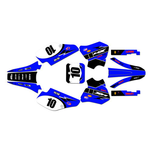 honda xr70 graphics kit 1997-2000 speed series blue