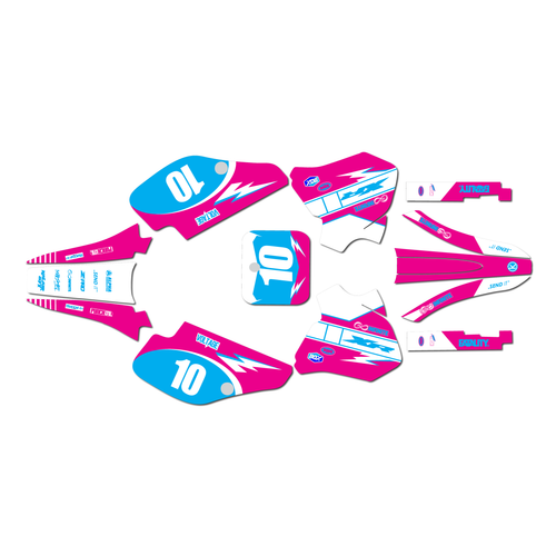 honda xr70 graphics kit 1997-2000 speed series magenta