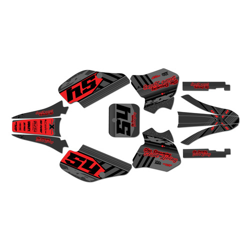 honda xr70 graphics kit 1997-2000 split series red-shift