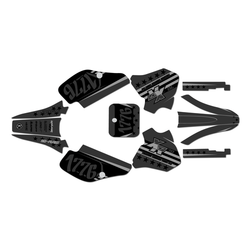 honda xr70 graphics kit 1997-2000 usa series smoke