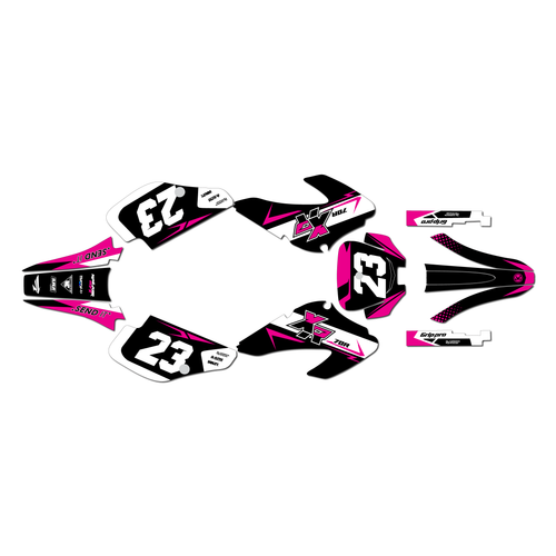 honda xr70 graphics kit 2001-2003 evader series magenta