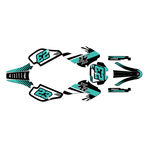 honda xr70 graphics kit 2001-2003 fh series turquiose