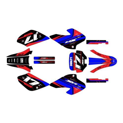 honda xr80 graphics kit 2001-2003 axis series blue