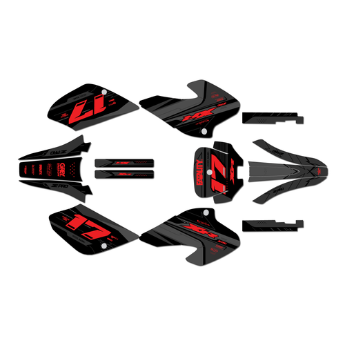 honda xr100 graphics kit 2001-2003 axis series red-shift