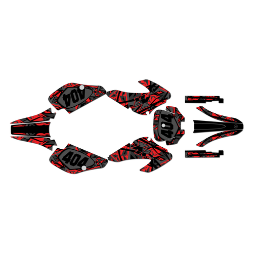 honda xr70 graphics kit 2001-2003 shatter series red-shift