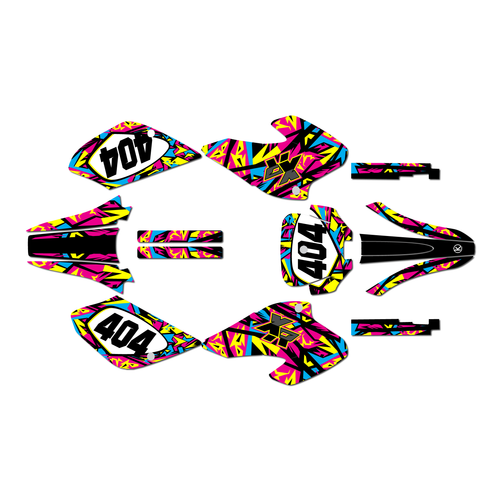 honda xr80 graphics kit 2001-2003 shatter series magenta