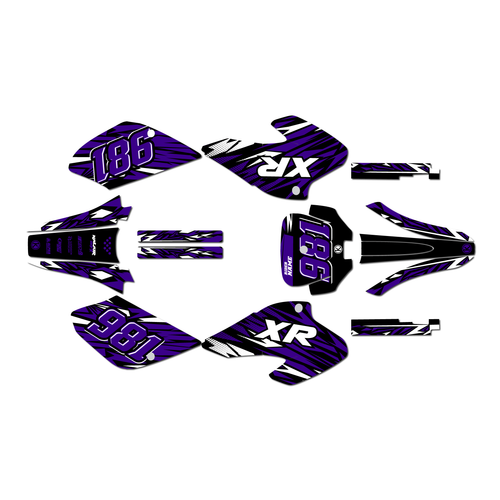 honda xr80 graphics kit 2001-2003 twitch series purple
