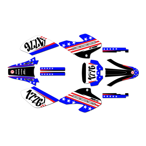 honda xr80 graphics kit 2001-2003 usa series blue