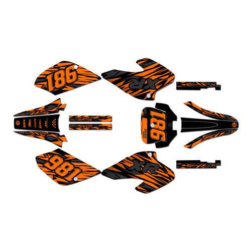 honda xr100 graphics kit 2001-2003 twitch series orange