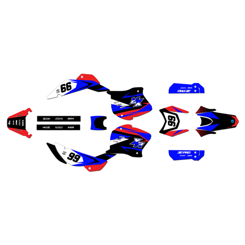 honda xr125l graphics kit 2003-2013 division series blue