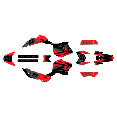 honda xr125l graphics kit 2003-2013 division series red-shift