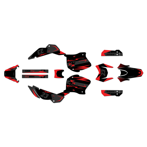 honda xr125l graphics kit 2003-2013 evader series red-shift