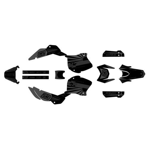 honda xr125l graphics kit 2003-2013 fh series smoke