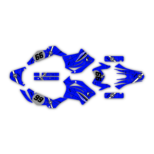 honda xr150l graphics kit all years predator series blue