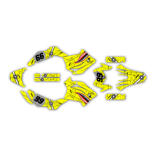 honda xr150l graphics kit all years predator series yellow