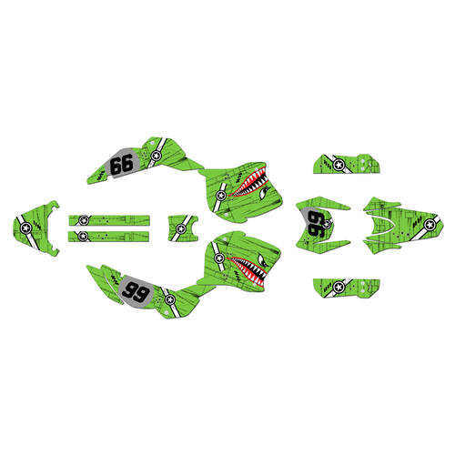 honda xr125l graphics kit 2003-2013 predator series green