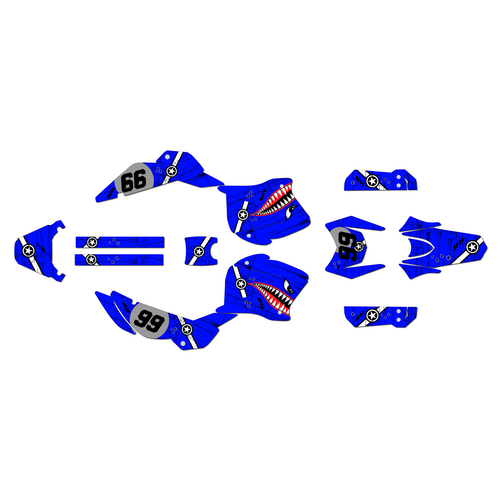 honda xr125l graphics kit 2003-2013 predator series blue