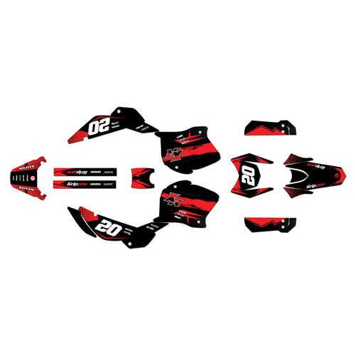 honda xr125l graphics kit 2003-2013 spear series red