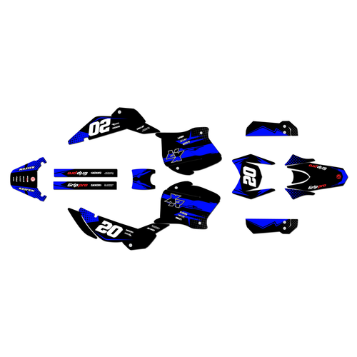 honda xr125l graphics kit 2003-2013 spear series blue