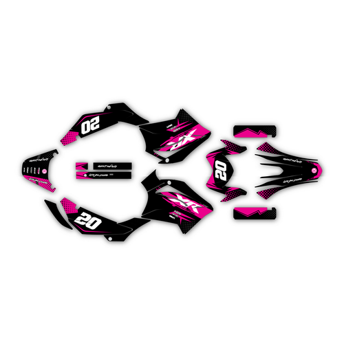 honda xr150l graphics kit all years spear series magenta
