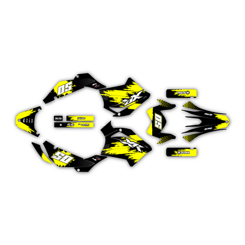 honda xr150l graphics kit all years splash series yellow