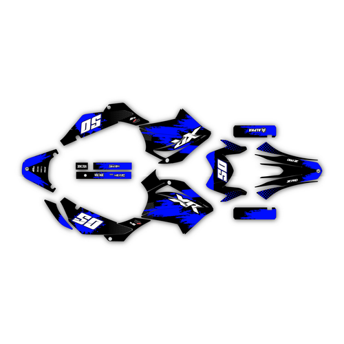 honda xr150l graphics kit all years splash series blue