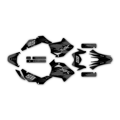 honda xr150l graphics kit all years splash series smoke