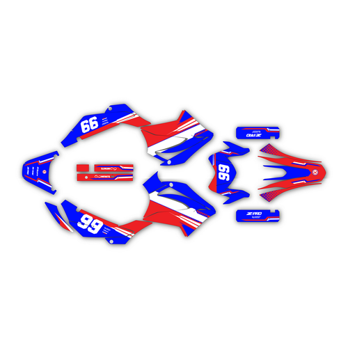 honda xr150l graphics kit all years viper series red-blue