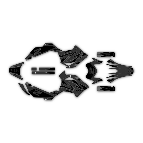 honda xr150l graphics kit all years vizion series smoke