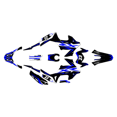 honda xr190l graphics kit all years evader series blue
