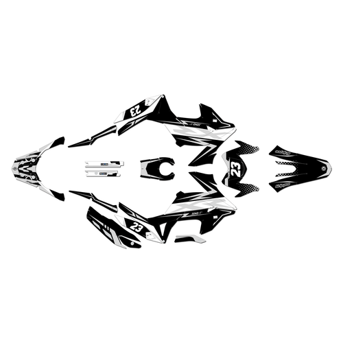 honda xr190l graphics kit all years evader series white