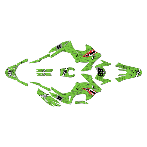 honda xr190l graphics kit all years predator series green