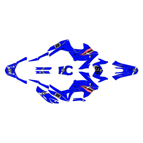 honda xr190l graphics kit all years predator series blue