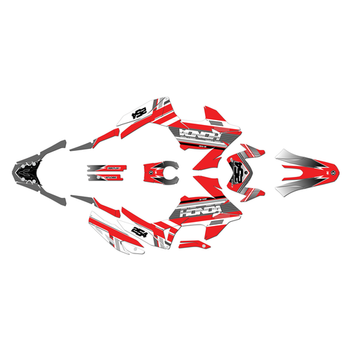 honda xr190l graphics kit all years redeemer series red