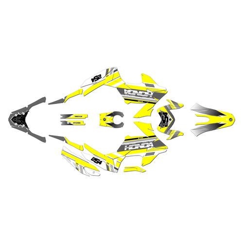 honda xr190l graphics kit all years redeemer series yellow