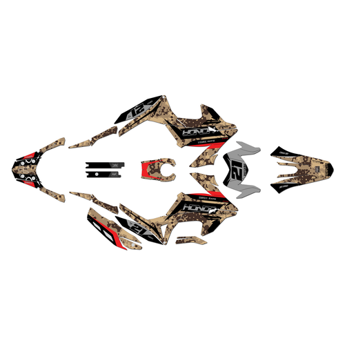 honda xr190l graphics kit all years semperfi series tan
