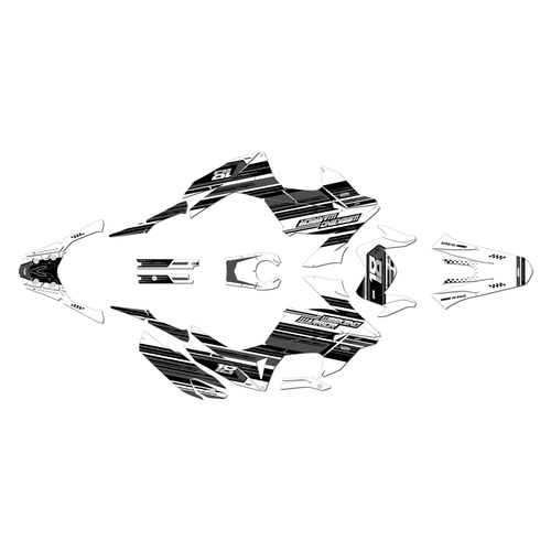 honda xr190l graphics kit all years warrior series white