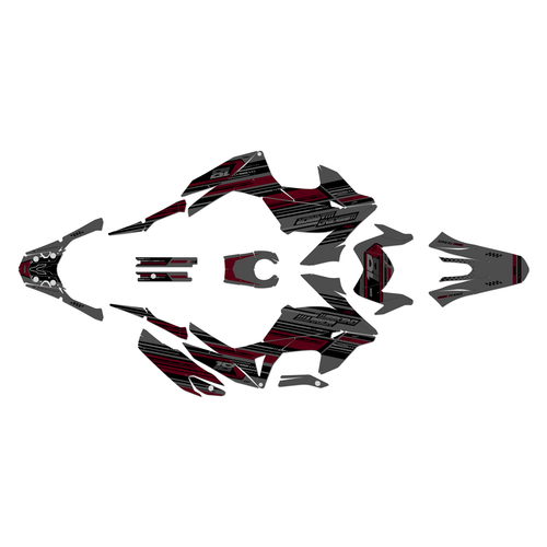 honda xr190l graphics kit all years warrior series burgundy