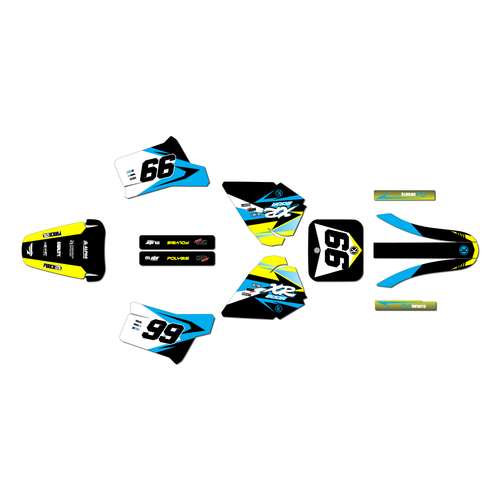 honda xr200r graphics kit 1984-2002 division series yellow